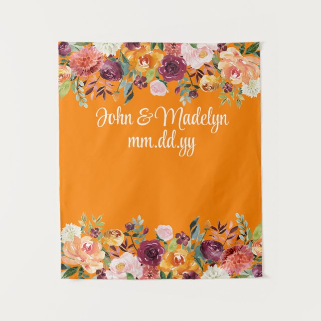 Tenture Automne Mariage Réception Automne Photo Booth Oran (Devant)