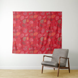 Tenture Automne, Motif Feuille