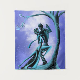 Tenture "Awakening Moon" - Oeuvre romantique de danse surr