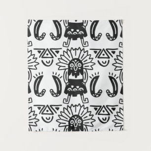 Tenture Aztec Art - Motif Lizard