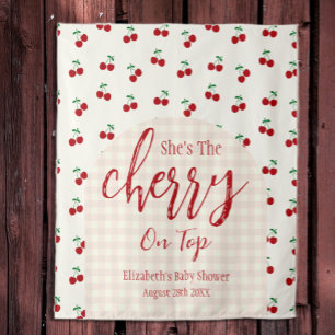 Tenture Baby shower cerises