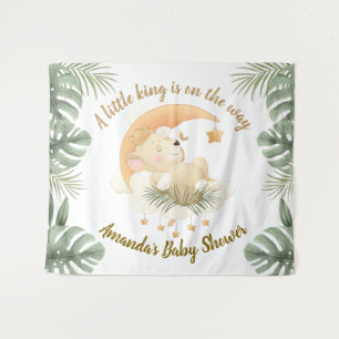 Tenture Baby shower de Lion bébé fond