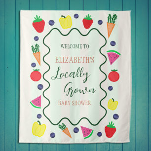 Tenture Baby shower de marché des fermiers cultivés locale