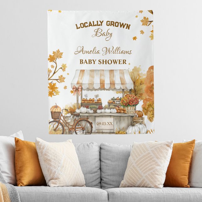 Tenture Baby shower de récolte d'automne cultivé localemen (Créateur téléchargé)