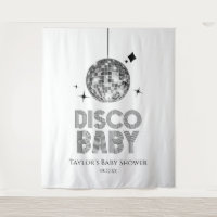 Baby shower Disco Ball 'Disco Baby' en argent