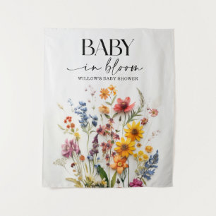 Tenture Baby shower Fleur sauvage habillé Fond photo