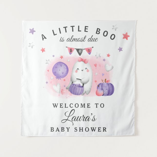 Tenture Baby shower Halloween Affiche de bienvenue Tapisse (Devant)