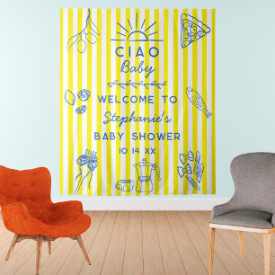 Tenture Baby shower italien mignon Fond "Ciao Baby"
