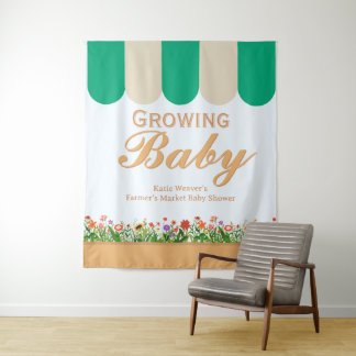 Tenture Baby Shower Marché de Producteurs - Genre Neutre