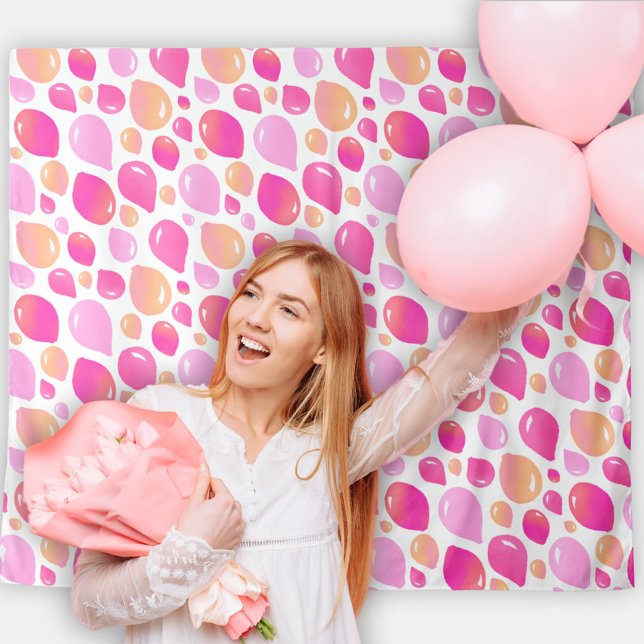 Tenture Baby shower Motif rose mignon en toile de fond (Créateur téléchargé)