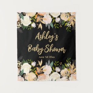 Tenture Baby shower Photo Booth Arrière-plan Floral Prop B