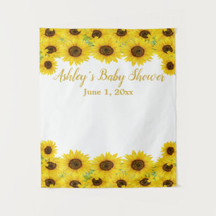 Tenture Baby shower Sunflowers Arrière-plan Photo Booth Pr