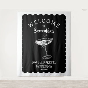 Tenture Bachelorette de bord Scalop Backdrop Cocktail