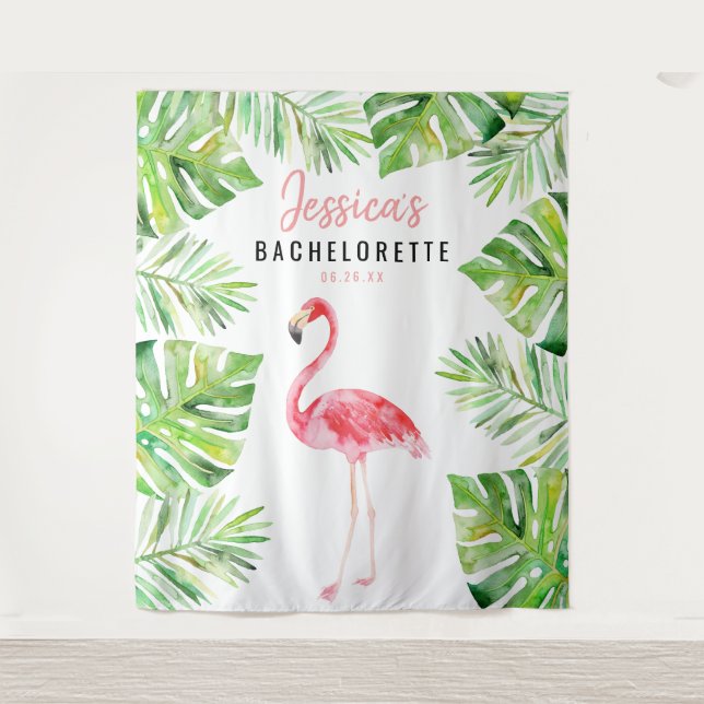 Tenture Bachelorette Tropicale En Arrière-Plan Photo Prop (Devant)