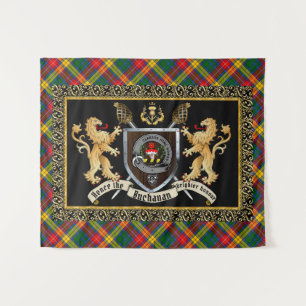 Tenture Badge et devise du clan Buchanan avec Lions