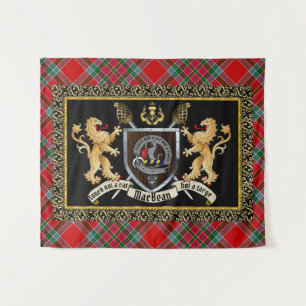 Tenture Badge et devise du clan MacBean avec Lions 