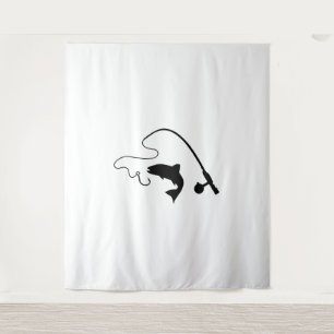 Tenture Baguette de pêche et poisson, pêche