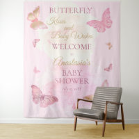 Baisers à papillon et voeux de bébé Baby shower fi