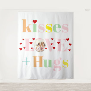 Tenture Baisers, amour, câlins typographie photo Saint Val