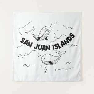 Tenture Baleines des îles San Juan