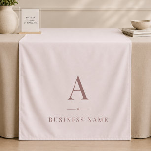 Tenture Bandeau de Table Marque d'Affaires Rose Fardée