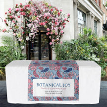 Banderole de table de magasin éphémère florale ros