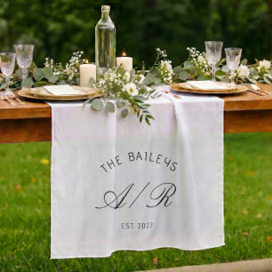 Tenture Banderole de table de mariage personnalisée avec m