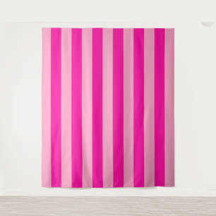 Tenture Bandes verticales rose chaud