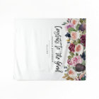 Bannière de félicitations de diplômé de fleurs aqu