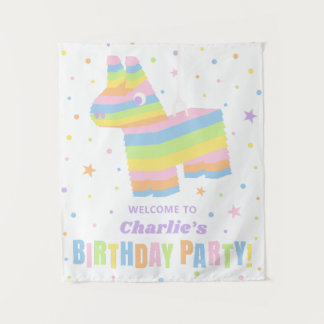 Tenture Bannière de fête d'anniversaire personnalisée Pina
