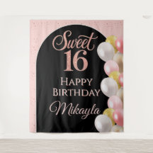 Bannière de fête d'anniversaire personnalisée Swee