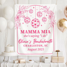 Bannière de fête de Bachelorette Mamma Mia, Elle D