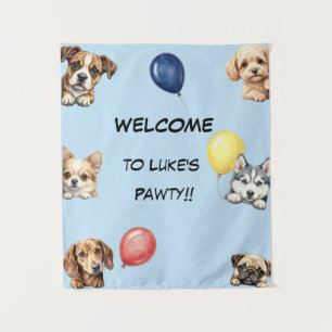 Tenture Bannière de fête de chien pour enfants