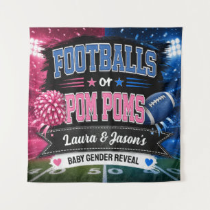 Tenture Bannière de fête Footballs ou Pom-Poms, révélation