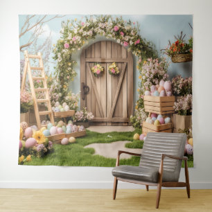 Tenture Bannière de fond de fête de Pâques Photo Mur Art