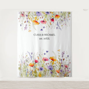 Tenture Bannière de fond Mariage fleur sauvage