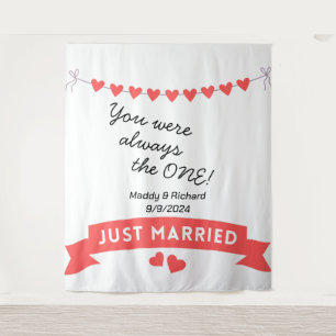 Tenture Bannière de fond mariage. Tu as toujours été l'UN