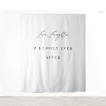 Bannière de mariage Amour Rires & Heureux pour tou