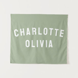 Tenture Bannière de nom personnalisé décoration murale de 