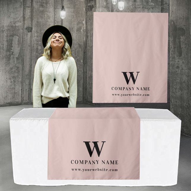 Tenture Bannière de Runner de table professionnelle person (Custom Business Table Runner Banner Elegant Pink Tapestry)
