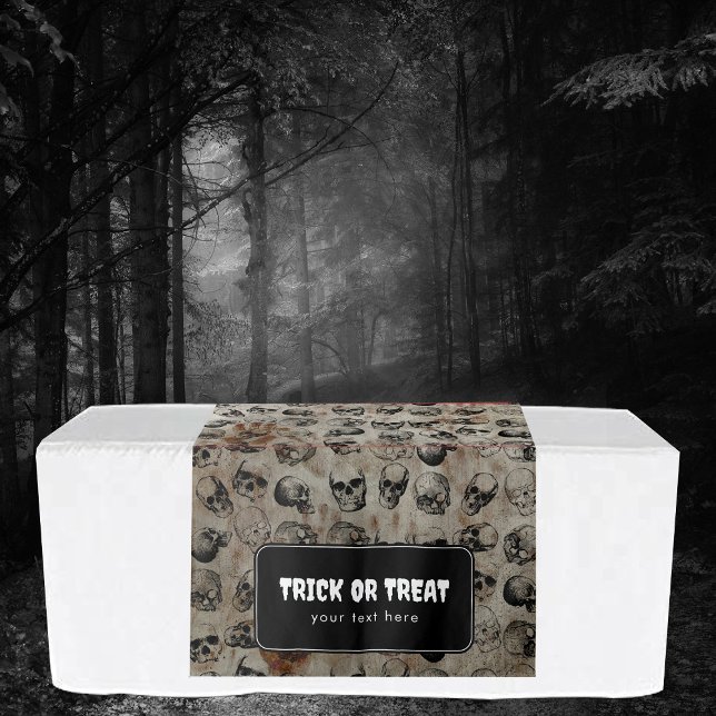 Tenture Bannière de suspension de table d'Halloween (Trick or Treat Halloween Table Hanging Banner Tapestry)