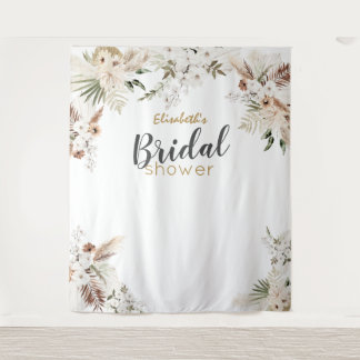 Tenture Bannière de toile de fond de fête prénuptiale bohè