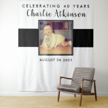 bannière de toile de fond de photo pour 40e annive