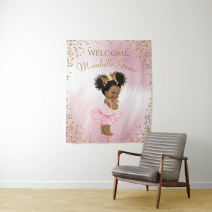 Tenture Bannière de toile de fond pour Baby Shower Princes