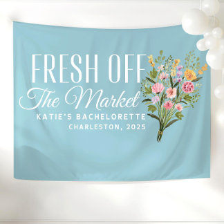Tenture Bannière personnalisée Fraîche du marché Elle est 