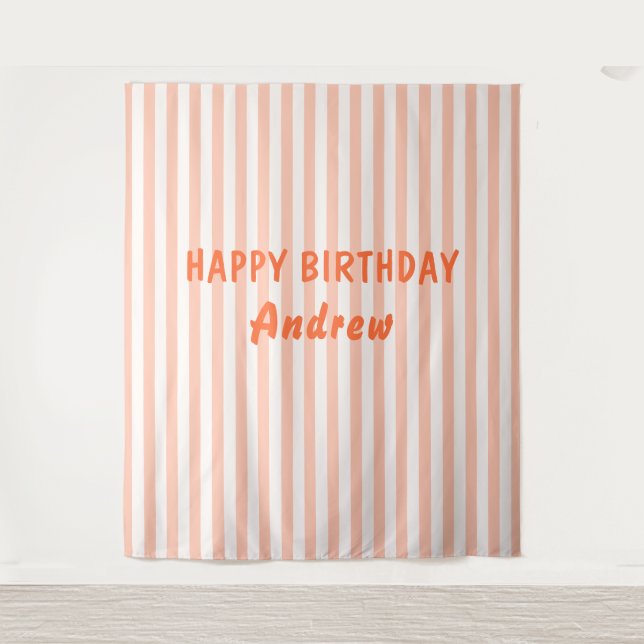 Tenture Bannière Personnalisée Joyeux Anniversaire Tapisse (Devant)