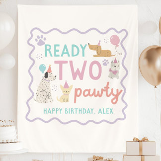 Tenture Bannière personnalisée pour le 2ème anniversaire d