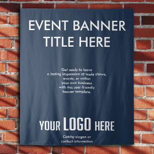 Tenture Bannière personnalisée Signer simple logo d'entrep