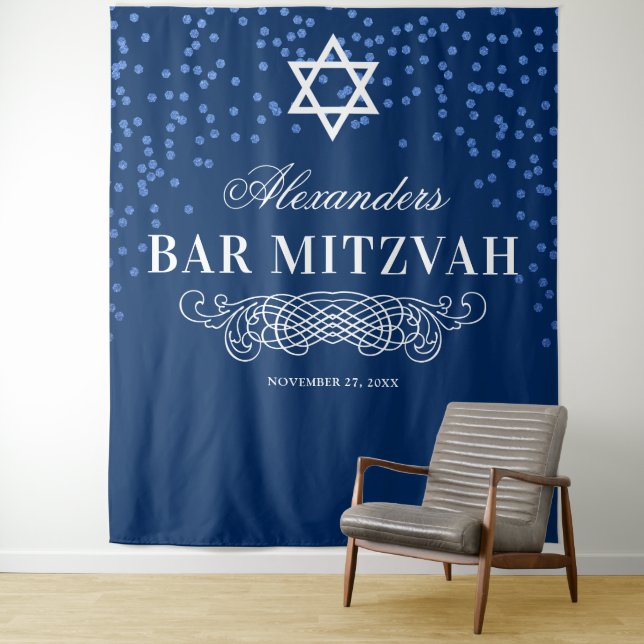 Tenture Bar Mitzvah - fond photo (En situation)