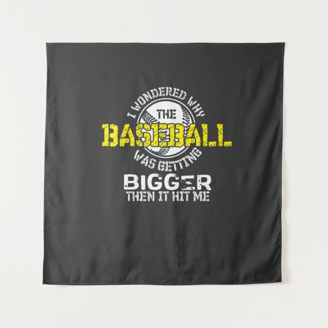 Tenture Baseball - Baseball de plus en plus grand (Devant)